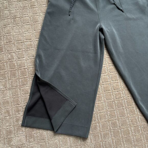 Lululemon Soft Ambitions Wide Leg High Rise Crop Pants Sz 12 Gray Soft Comfort - Picture 6 of 10